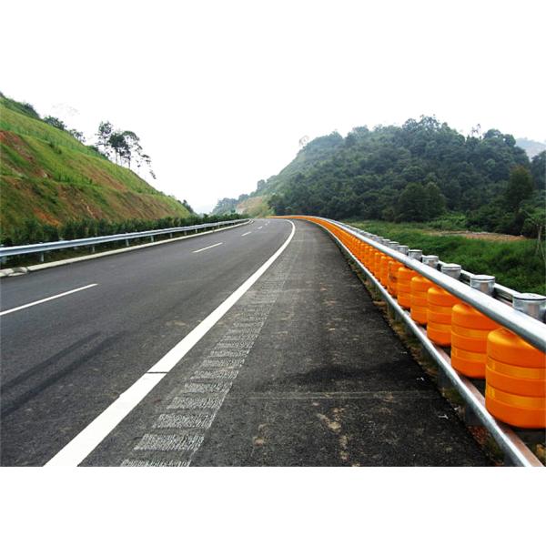 Yellow Red EVA Filled Safety Roller Barrier High Energy Absorption And Low Reaction