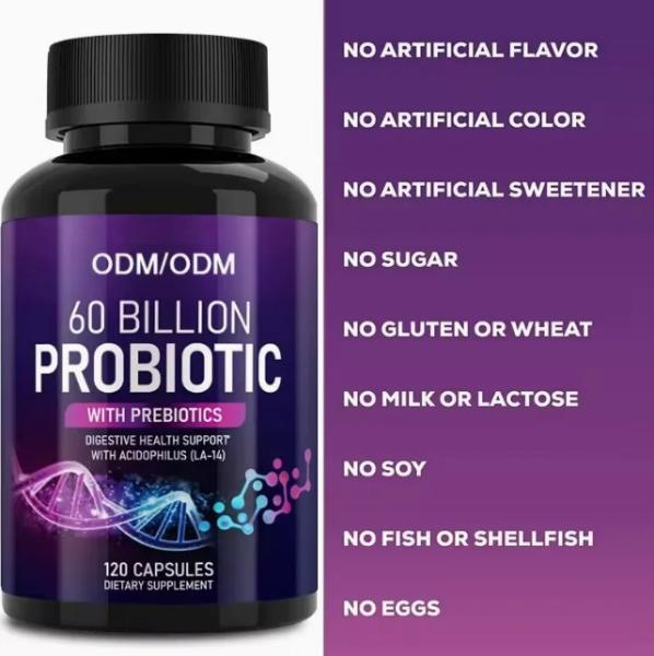 OEM Organic Gut Health Probiotics Supplements For Women Help To Regulate Immunity