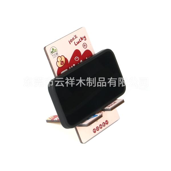 Custom Wooden Phone Stand for Desk - Natural Wood Holder