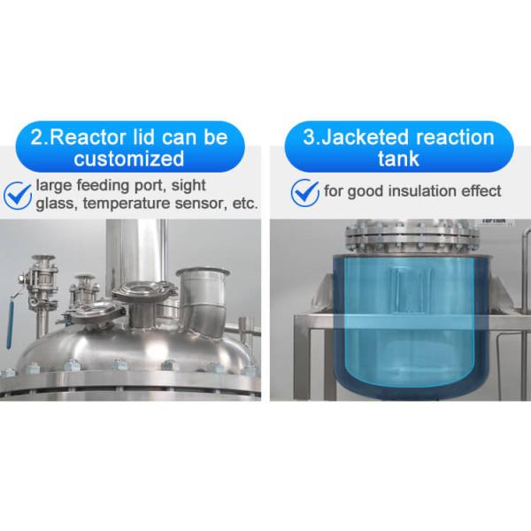 Jacketed Crystallization Reactor Glass & Stainless Steel Reactor PLC Or PID Control