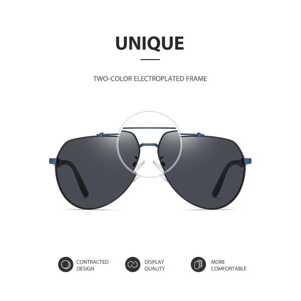 Capa anti del oxidante alrededor del aviador polaroid Sunglasses de las gafas de sol del metal