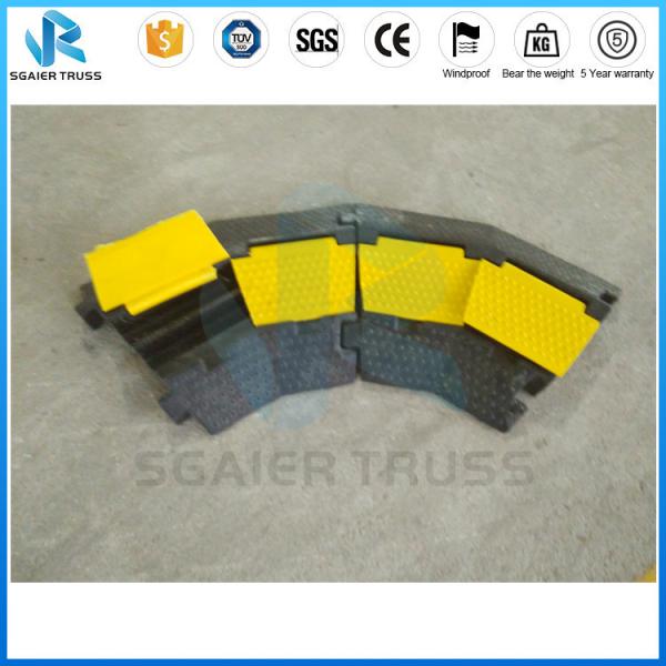Dual Channel Truss Parts Way Rrubber Floor Cable Cover Yellow Pvc Cover