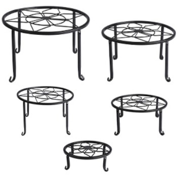 Современный дизайн Черный железный плантационный стенд для внутренних наружных растений толщина 5 мм ржавчина