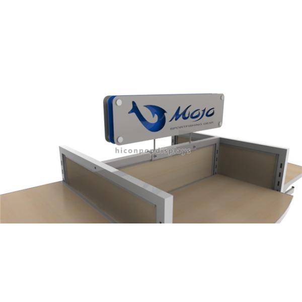 Metal Frame Hanging Clothes Rack , Movable Wood Shelving Commercial Garment Rack