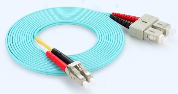 OM3 Aqua Green Duplex Multimode CATV Patch Cord Jumper