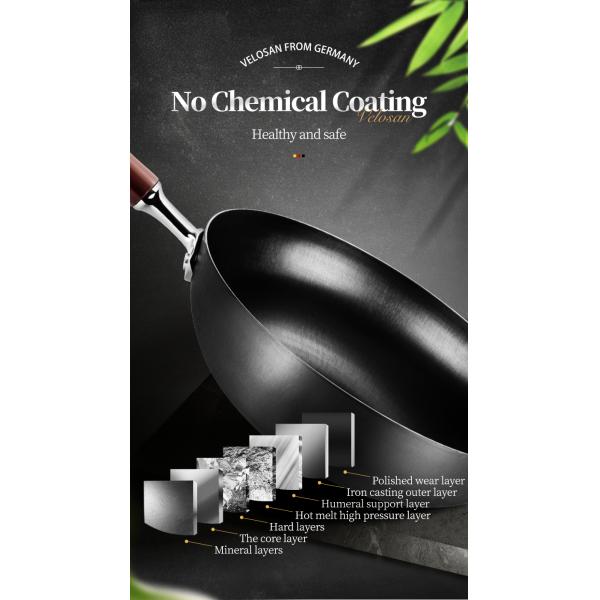 Family 12.5inch Kitchen Thick Bottom Frying Pan 9.5cm Deep 2.35kg Scratch Resistant