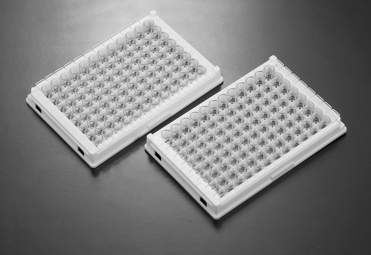 High Clarity Lab Consumables Detachable 96 Well 8 Well Strip High Binding Flat Bottom TC Treated Elisa Plate
