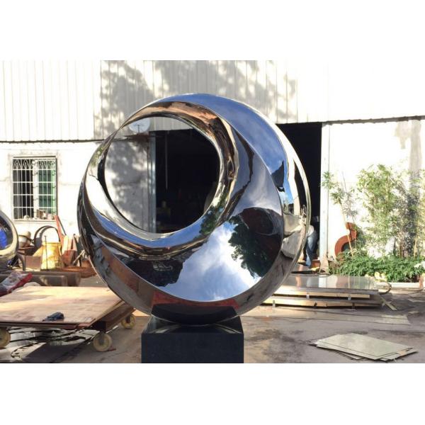 Abstract Metal Art Sculptures / Metal Garden Statues Mirror Polishing