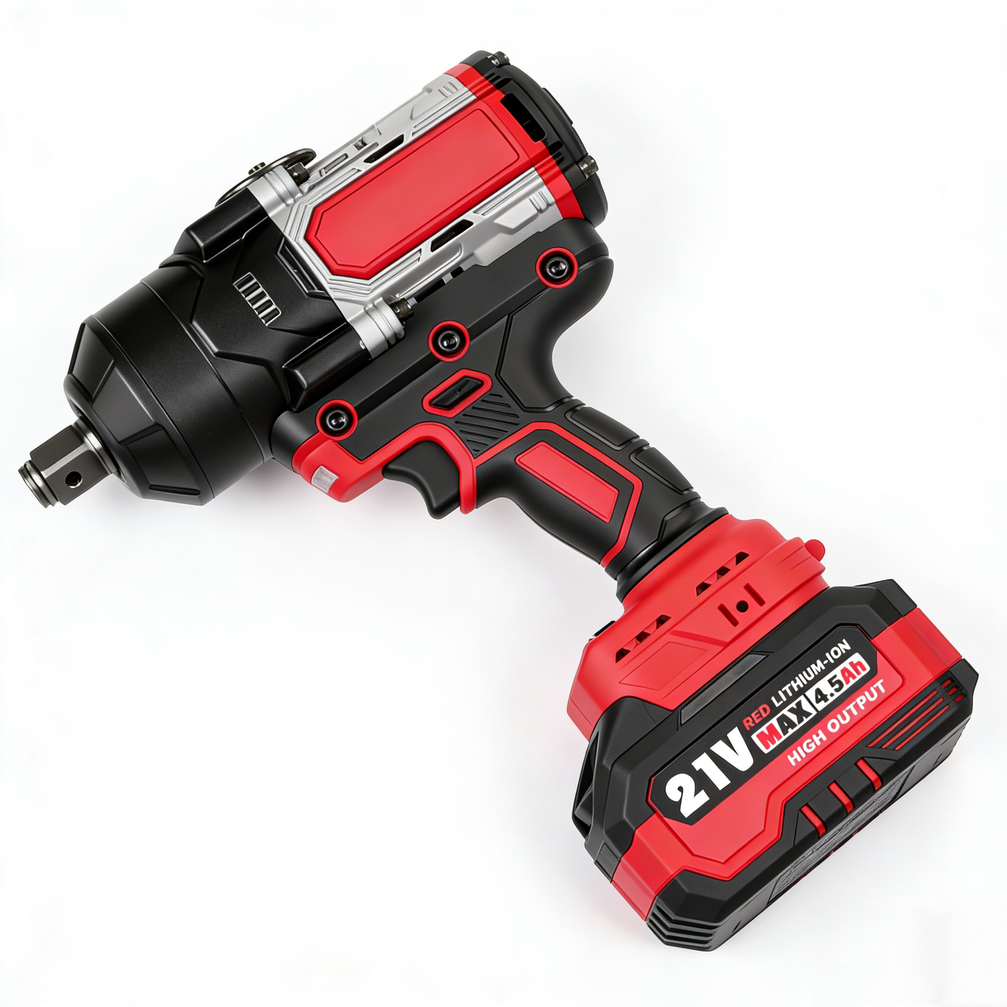 Professional Grade Electric Impact Wrench Cordless Lithium-Ion 21V with 2500Nm Max Torque for Industrial & Automotive Use