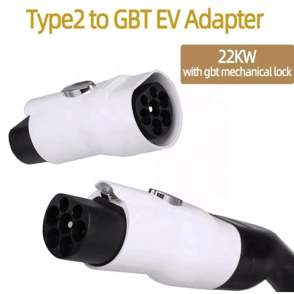Type2 To GBT Adapter 32A Type 2 IEC62196 Адаптер для зарядки для китайской версии электромобиля