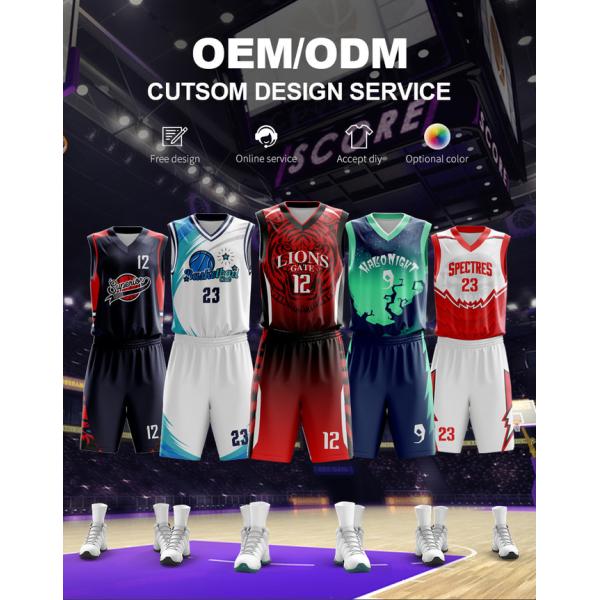ODM Kids Men Basketball Shirt Jerseys Multipurpose Breathable
