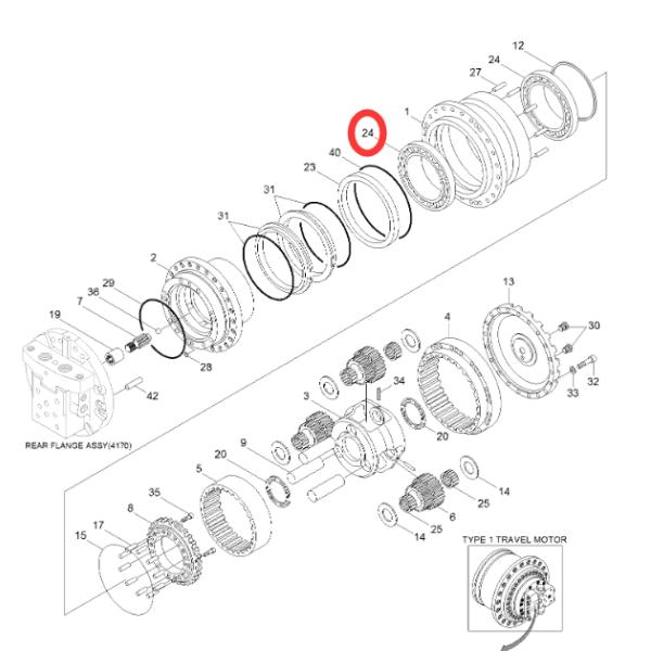 XKAH00340 Hyundai Spare Parts R140 7 Ball Bearing Gear OEM Quality XKAH00340 Hyundai Spare Parts R140 7 Ball Bearing Gear OEM Quality