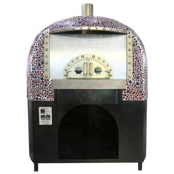 Horno de pizza a leña 1400x2100mm con base de roca volcánica