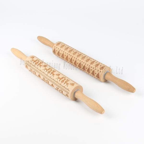 Rodillo de amasar de madera premium para hornear – Rodillo de madera de haya liso hecho a mano para masa, pasteles, galletas y pizza – Herramienta de cocina duradera y fácil de limpiar para panaderos caseros y profesionales