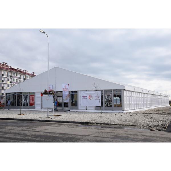 Customized Size White Aluminum Alloy Large Event Tent With Abs Solid Wall