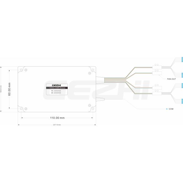 1x96 Channel AAWG DWDM Module LC/UPC connector with Metal box