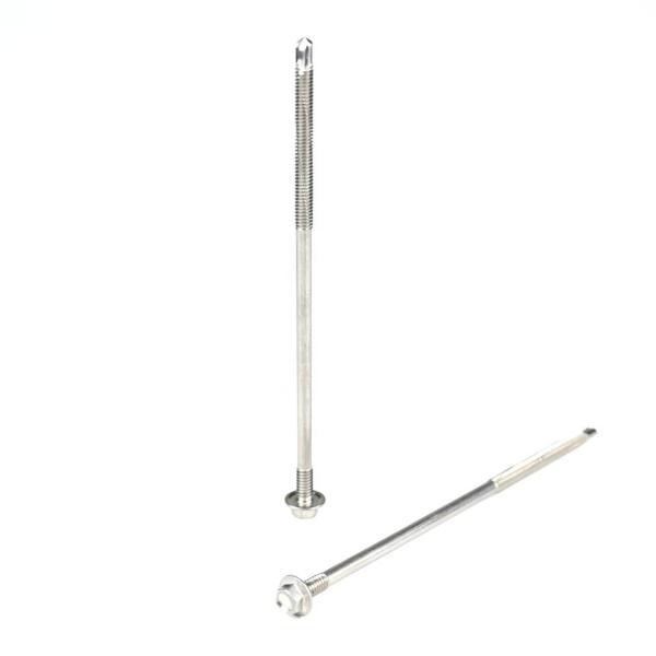 Double Thread Washer Hex Head Self Drilling Screws Stainless Steel for INCH Measurement