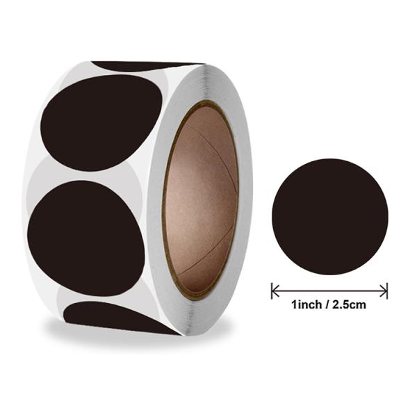 OEM Plain Black Self Adhesive Stickers Labels 500pcs 1000pcs Per Roll