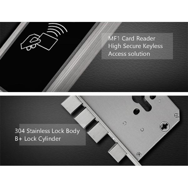 Durée futée de batterie d'acier inoxydable de serrure de carte principale de RFID longue pour l'appartement