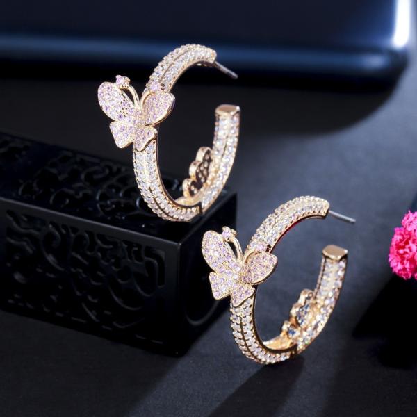 Fashion Trendy Butterfly Earring for Women Wedding Cute Butterfly Earring Butterfly Earring Jewelry for Party Gift