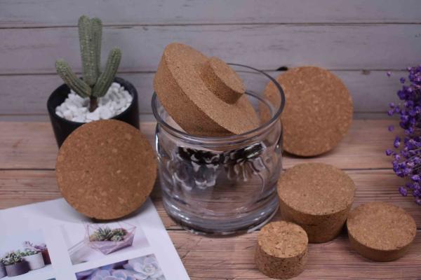 Yuelin aglomerou o cartucho de vidro afilado FDA de Cork Lid With Holding Knob