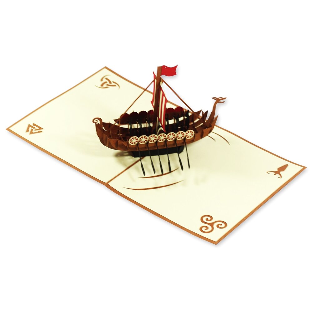 Handmade поп шлюпки 3D вверх по размеру офсетной печати 14.8×21cm поздравительной открытки