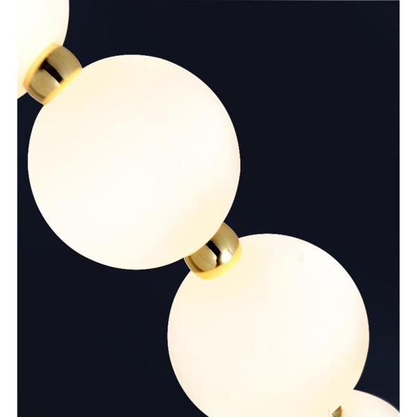 Французский крем стиль Северная гостиная люстра Круглый буддийский бусы Искусственный люстра