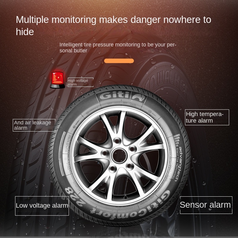 High Precision Wireless Solar Car Tire Pressure Monitor Universal External Tire Tester JYS S5 4V 1Y Warranty for Wheels Tires