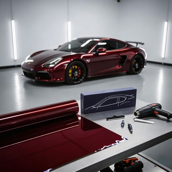 Golden Auspicious Red Car PPF Film Glossy / Matte Color Changing PPF Film