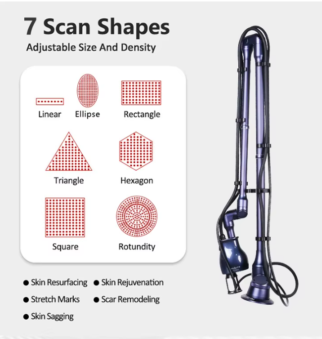 10600nm RF Tube Fractional CO2 Laser Machine Skin Rejuvenation Scar Removal