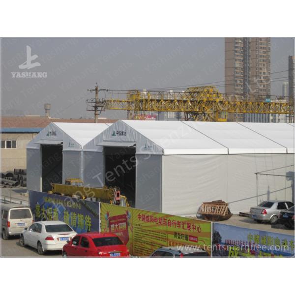 Aluminum Frame Industrial Storage Tents , Grey Fabric Temporary Warehouse Tent