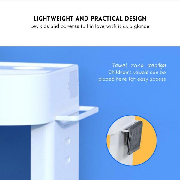 45*30*50cm Kids Bathroom Sink Smart Children Learning Wash Basin Height Adjustable