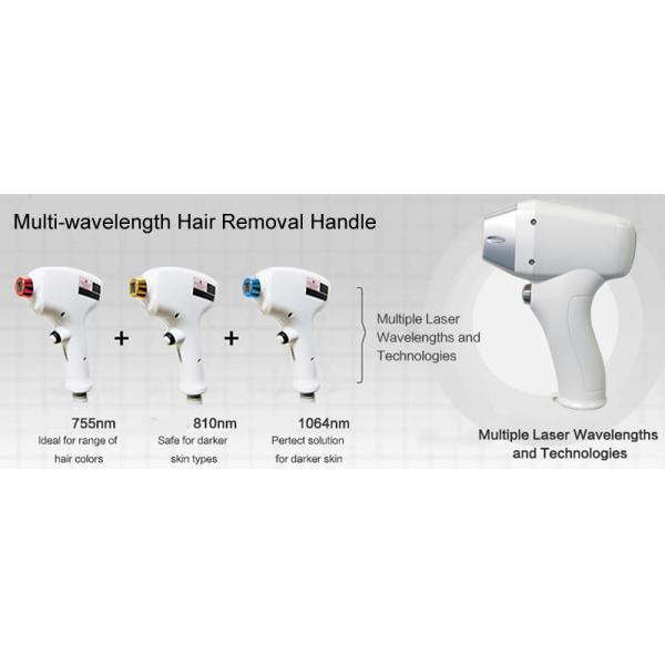 Лазер диода разделяет ручку удаления волос лазера длин волн 755нм/810нм/1064нм