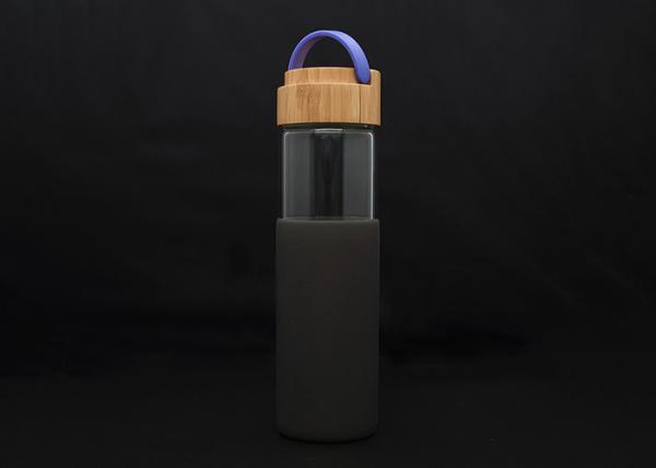 Capacity 500ml Unbreakable Glass Water Bottle Borosilicate Bamboo Water Bottle