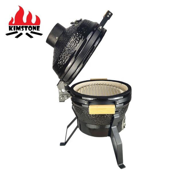 KIMSTONE Ceramic Kamado Firebox Keramikgrill Fire Box China Charcoal Parrilla Mini Black BBQ Egg 13 Inch Komodo Kamado Grill
