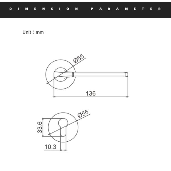 OEM Apartment Door Lock PVD Plated Luxury Hotel Door Handles
