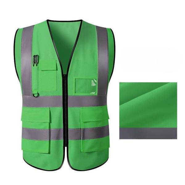 Vêtements de sécurité à fermeture à fermeture à glissière lavables respirants réfléchissants