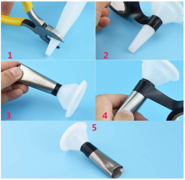 K-013 24pcs Caulking Finisher Kit Caulk Nozzle Applicator Reusable Stainless Steel Caulking Nozzle Sealant Finishing Nozzle