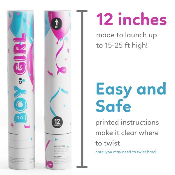Add a Surprise Element to Your Year Party with Gender Reveal Confetti Powder Cannon