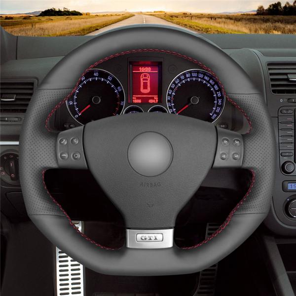 30*15*5 cm Handcrafted Steering Wheel Cover for VW Golf 5 Mk5 GTI R32 Passat R GT 2005