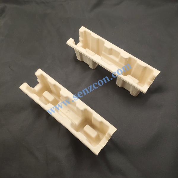 Environmentally friendly pulp molded corrugated paper dry-pressed edge protectors for iPad and vehicle infotainment system screens are recyclable and biodegradable,and comply with the plastic ban orde