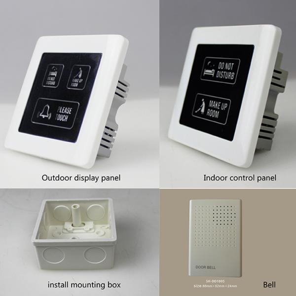 Отель Серебряный беспроводный сенсорный дверной звонок переключатель 2 года гарантия