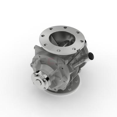 Valve rotative hydraulique de serrure à température normale pour poudres ou produits granulaires