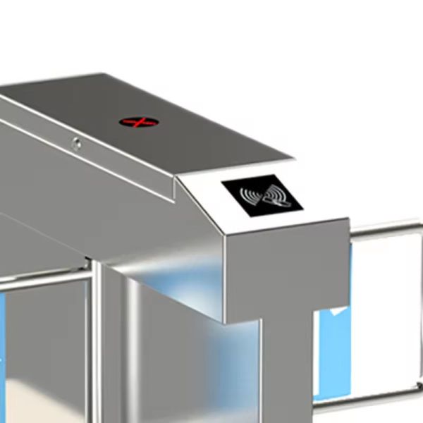 AC220V Fingerprint Swing Barrier Gate with 800mm Arm Length for Hospital Security