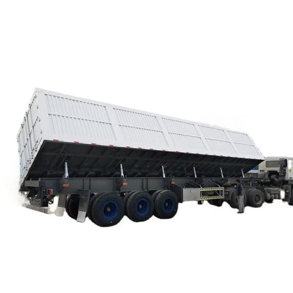 CIMC mechanical suspension Dual air brake system payload 70T allows goods to be unloaded from the side Tri-axle Tipper Trailer