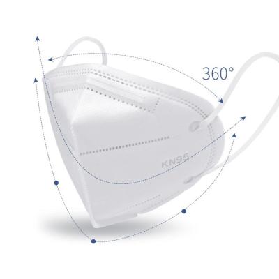 White List Lightweight Disposable KN95 Mask 17.5x9.5cm KN95 Respirator Earloop Mask