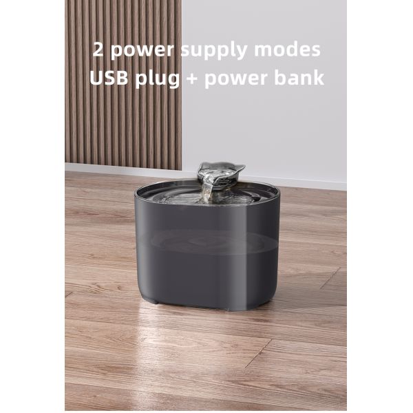 Large 2L Automatic Pet Water Dispenser Stylish New Model PP Pet Fountain LCD Display Time Setting Charging Circulating