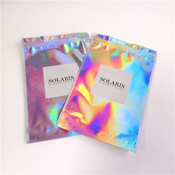 Material de empacotamento cosmético Ziplock do ANIMAL DE ESTIMAÇÃO do saco de Mylar do holograma/filme do holograma