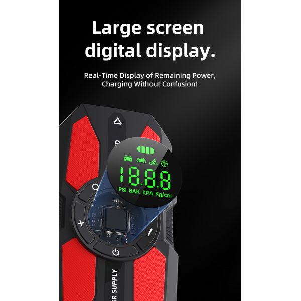 12V Multifunction Automobile Jump Starter For Car  Emergency Jump Starter With Tire Inflator