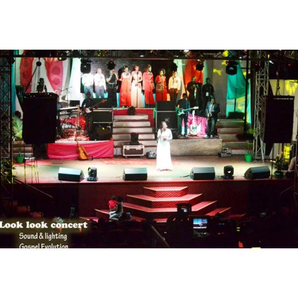 Tour Audio Line Array Speakers Sound System Rental Double 12 Inch